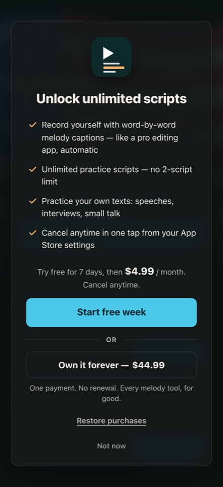 Premium, free trial or lifetime